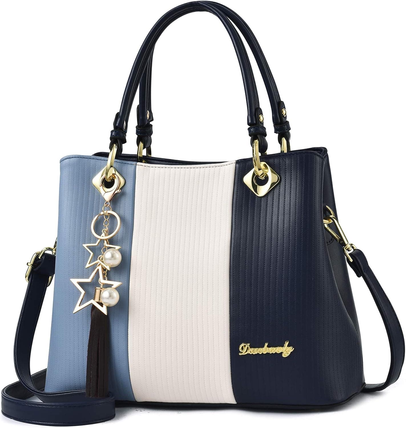 BAG WIZARD Women Handbags Three-colors Assorted Design Top Handle Satchel Shoulder Bag Pu Leather Tote Purse Bags
