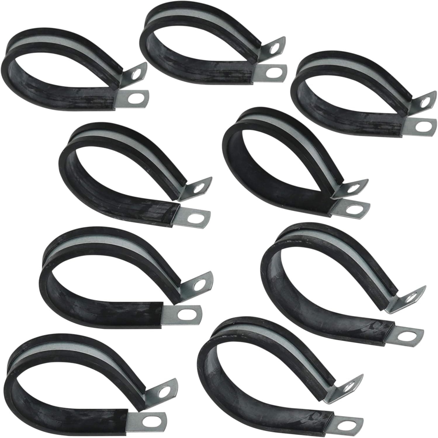 Harrier Stainless Steel Metal Strap Pipe Cushion Clamps, 1.75-inch, 9-Pack
