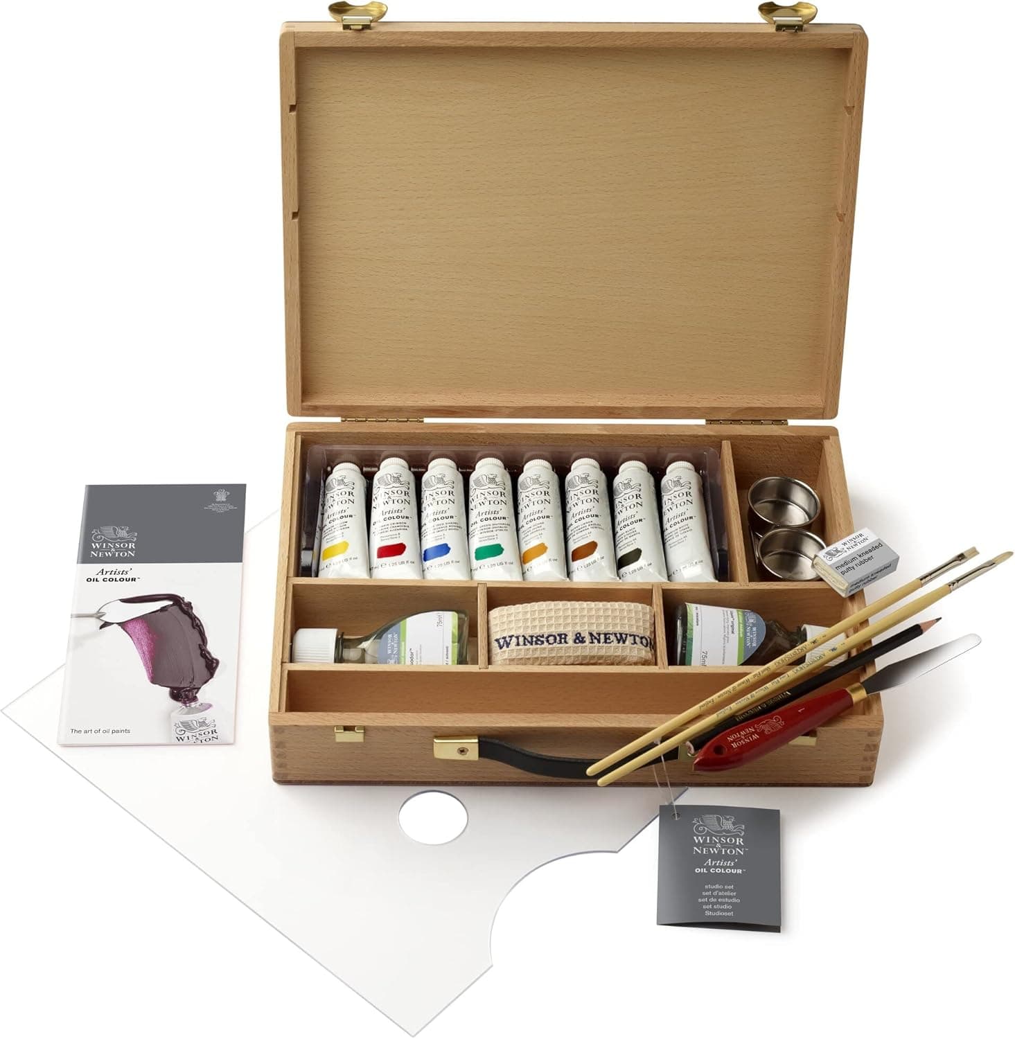 Winsor & Newton Artist Oil Color Set in a Bamboo Box