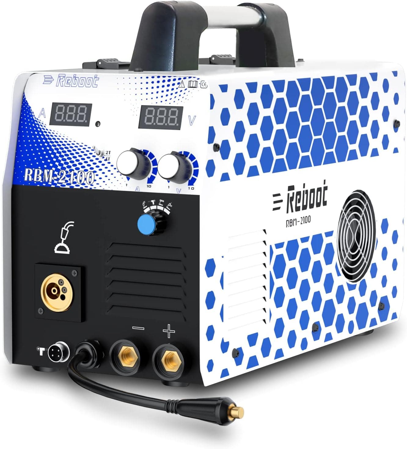 Reboot MIG Welder 210A 110/220V Gas/Gasless Mig/Stick/Lift Tig/Spool Gun/2T/4T 5 in 1 IGBT Inverter Multiprocess Welder combo 2LB/10LB Solid Wire Flux Cored Wire Energy Saving Portable Welder Machine