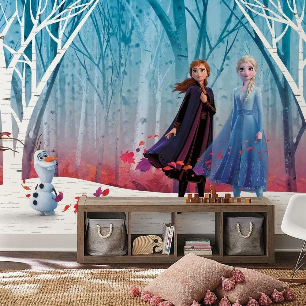 RoomMates RMK11415M Frozen Woodland Tree Peel and Stick Wall Mural - 10.5 ft. x 6 ft.