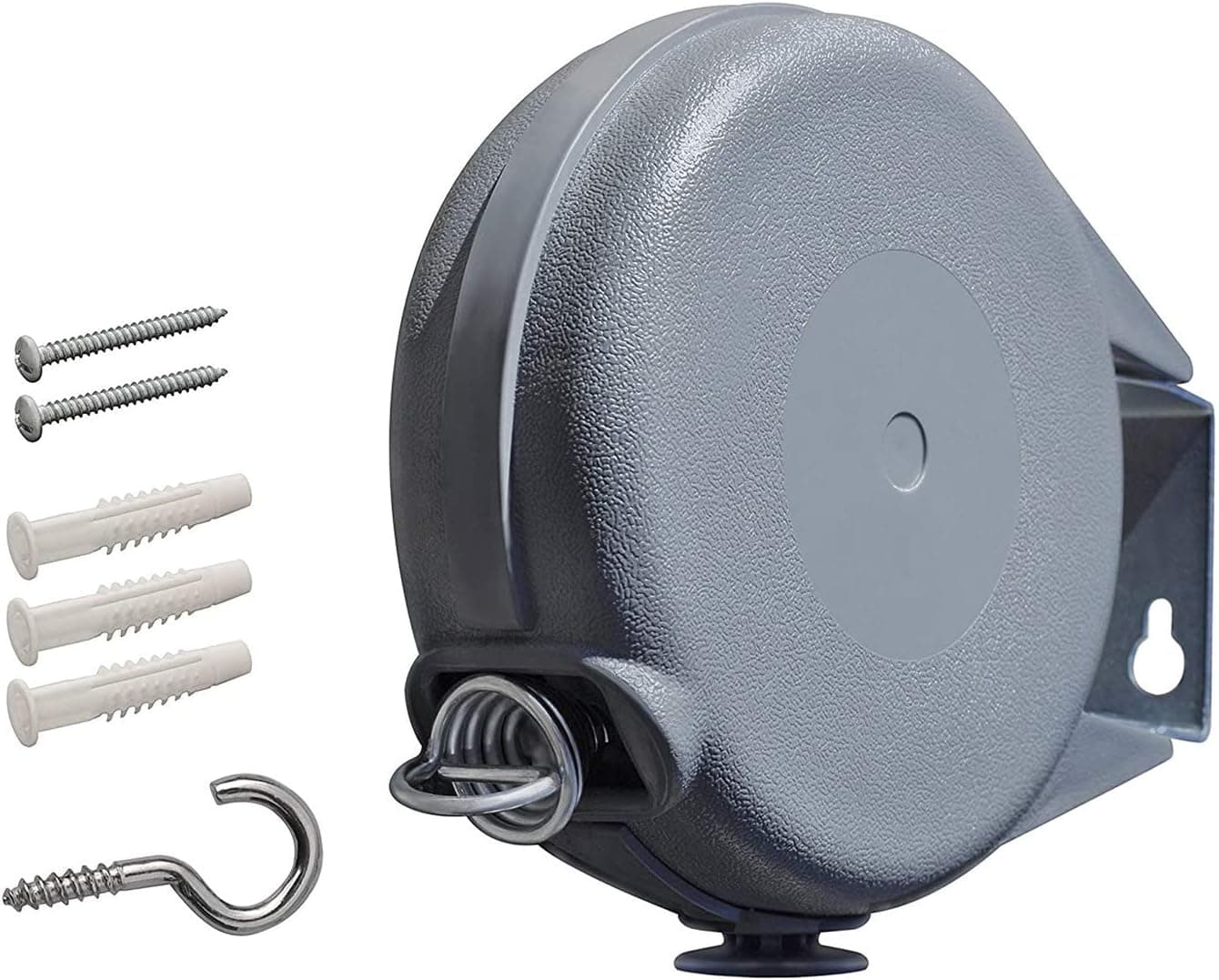 Retractable Clothesline, up to 40 feet Long, can Bear 30 pounds, Easy to Carry, Simple to Install, and can be Used Indoors and Outdoors (Grey)