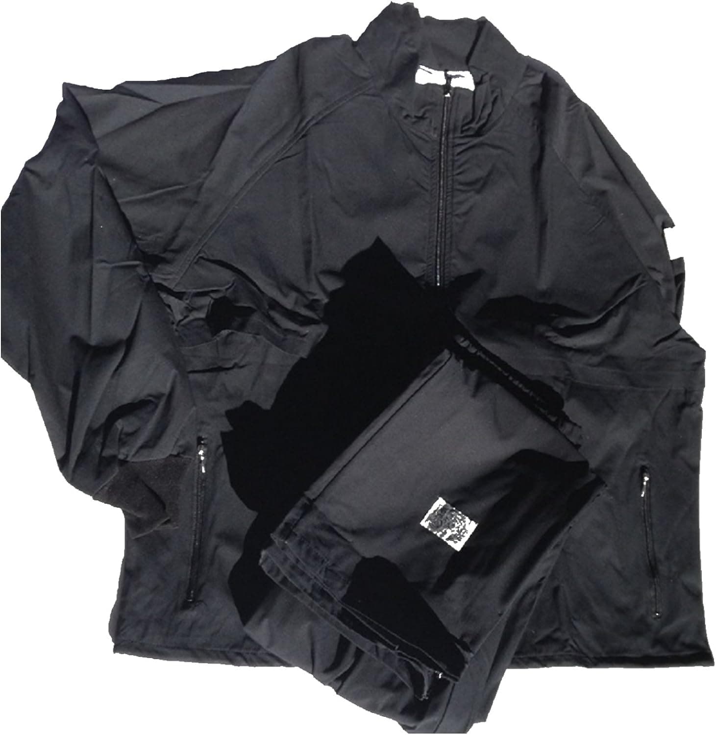 Moss Brown & Co. Bright Colors, 2-Layer Moss-TEX Waterproof, Breathable, Big & Tall Track Suits. - Black Beauty - 3X