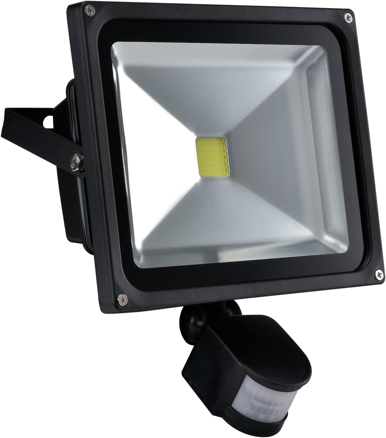 W-LITE 30W Led Motion Sensor Flood Lights Outdoor, PIR Induction Lamp, Intelligent Light, 3000K, Warm White, 240W Bulb Equivalent, 2400lm, Super Bright Waterproof Security Floodlight