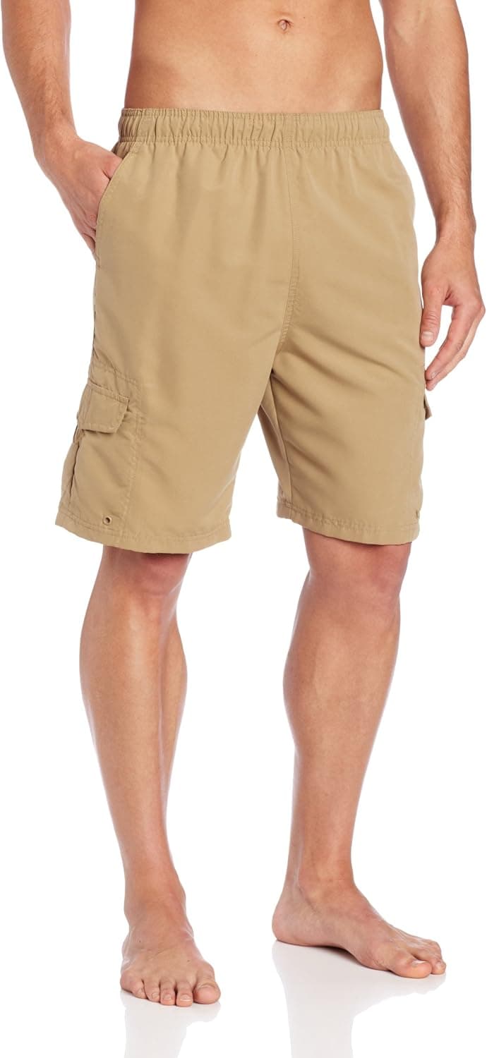 Hawaiian Authentic Men's Aloha Cargo Pocket Swim Trunks