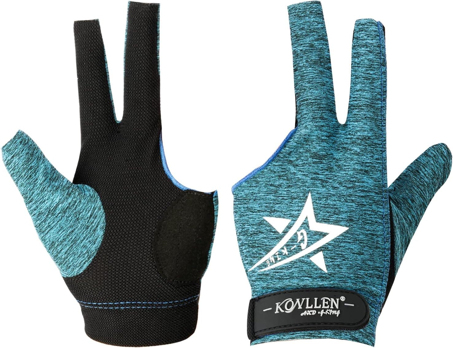 KONLLEN Billiard Gloves Professional Breathable and Comfortable Billiards Match Gloves Non-Slip Adjustable Suitable Snooker Nine-Ball 3 Cushion Carom Pool Billiard Accessories Lycra Material