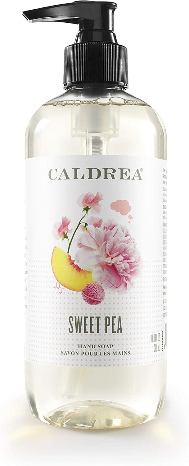 Caldrea Hand Wash Soap, Aloe Vera Gel, Olive Oil And Essential Oils To Cleanse And Condition, Sweet Pea Scent, 10.8 Oz