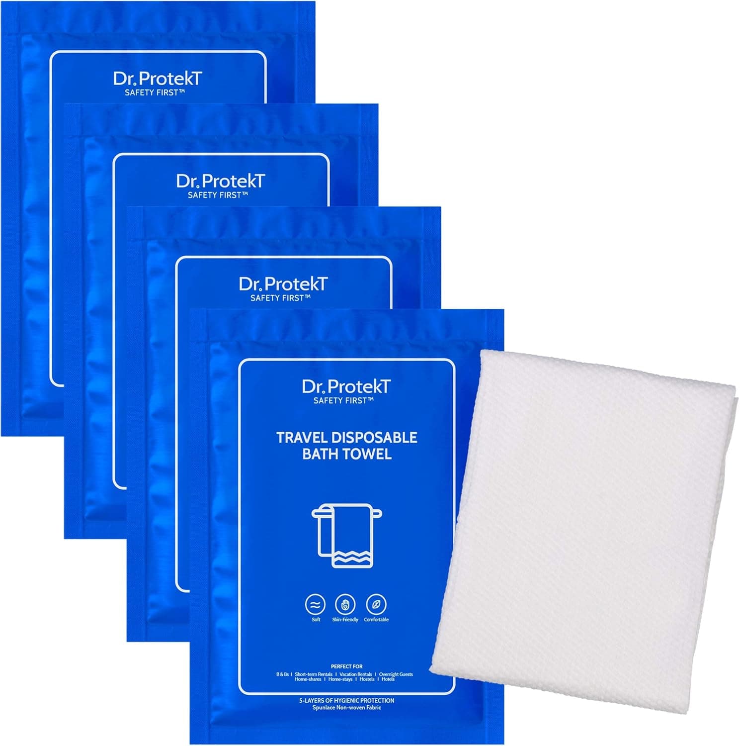 Travel Disposable Bath Towel. Lightweight, Strong, Soft, and Absorbent. Made from Spunlace Non-Woven Fabric. for Travel, Camping, Guests, and School (4)