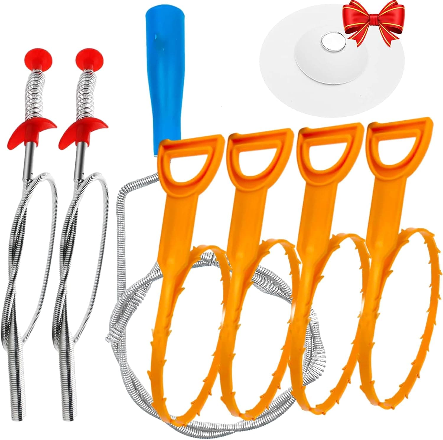 Drain Clog Remover Tool, 7-In-1 Snake Drain Anti-Clog Kit, Sink Drain Cleaner For Kitchen Sinks, Toilet Sewer, Bathtubs And Bathroom Sinks Dredge