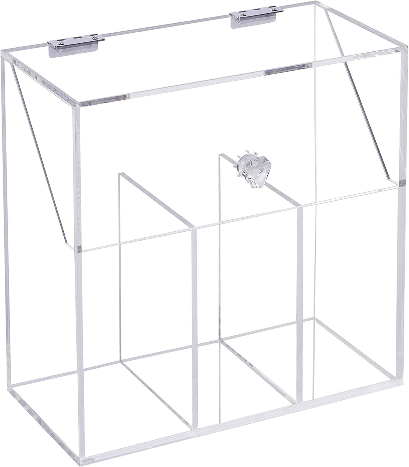 FOOCORDDY Covered Makeup Brush Holder with Dustproof Lid, Large Capacity Acrylic Clear Cosmetic Brush Storage Organizer for Vanity