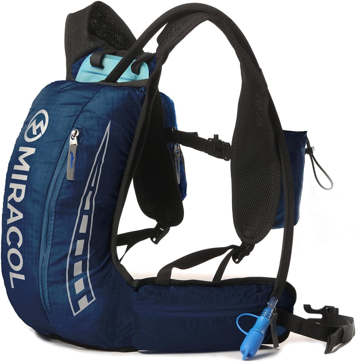 MIRACOL Hydration Vest Backpack with 2L BPA Free Bladder Keeps Liquid Cool Up to 4 Hours Lightweight Pack for Running Hiking Camping Cycling