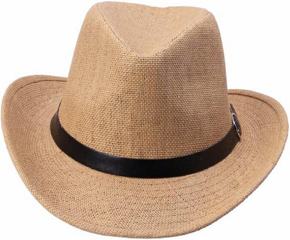Zking Unisex Trilby Summer Beach Sun Fedora Panama Straw Hat Cap