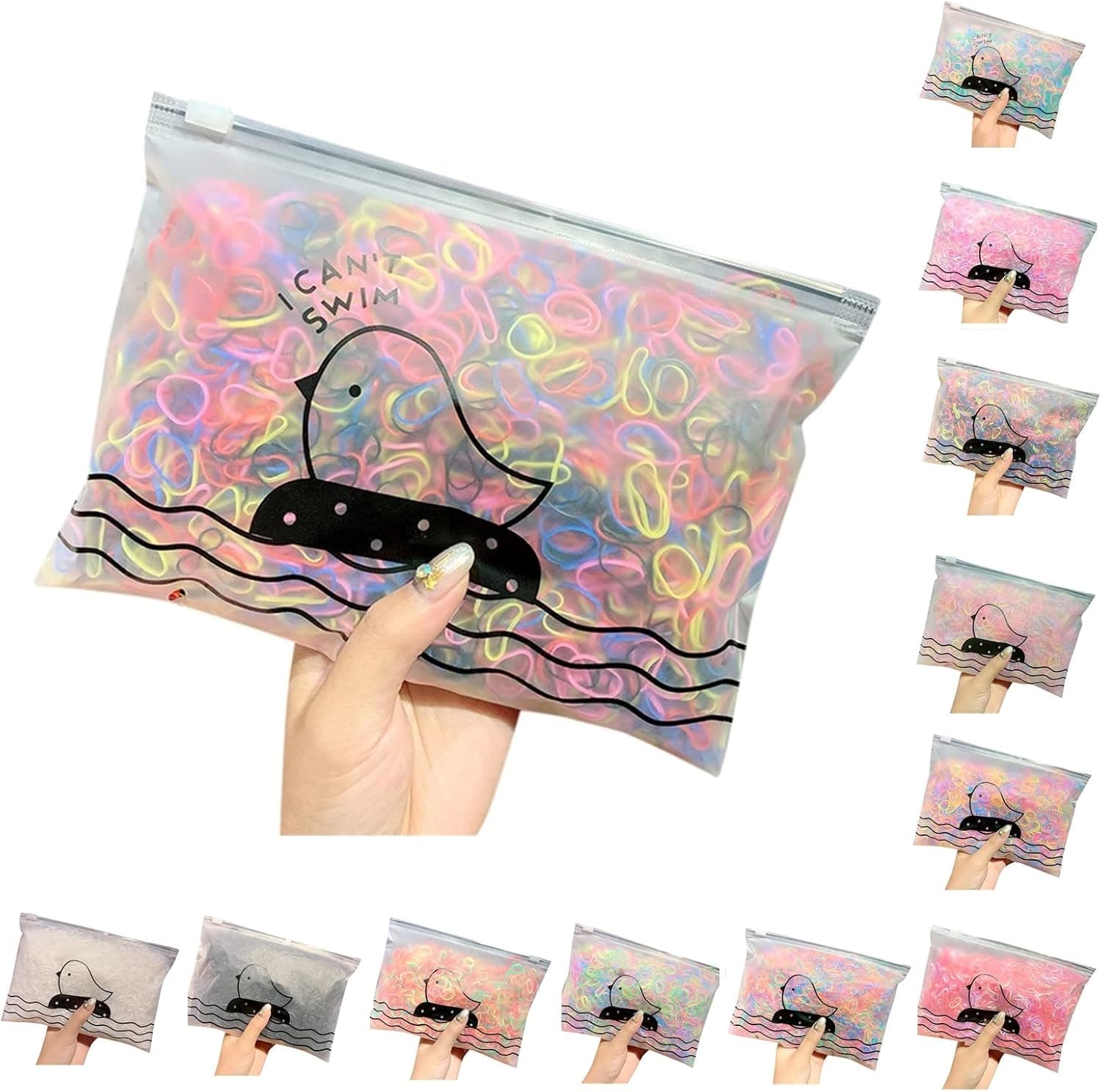 1000Pcs Hair Rubber Bands Disposable Elastic Braids Hair Ties Mini Rubber Bands Tiny Ponytail Bands For Girls