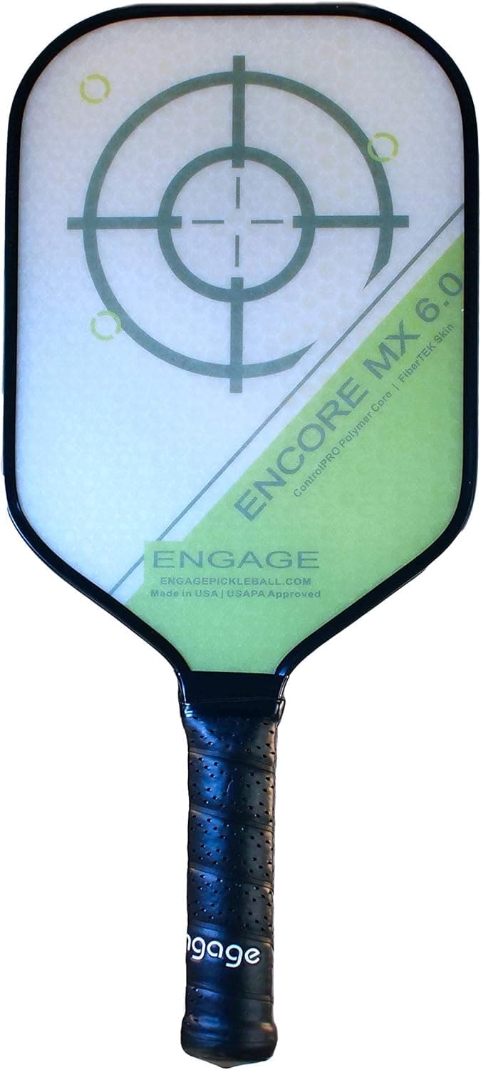 Encore MX 6.0 Pickleball Paddle | Standard Weight 7.9-8.3 oz | Red | 4 ⅜ inch Grip
