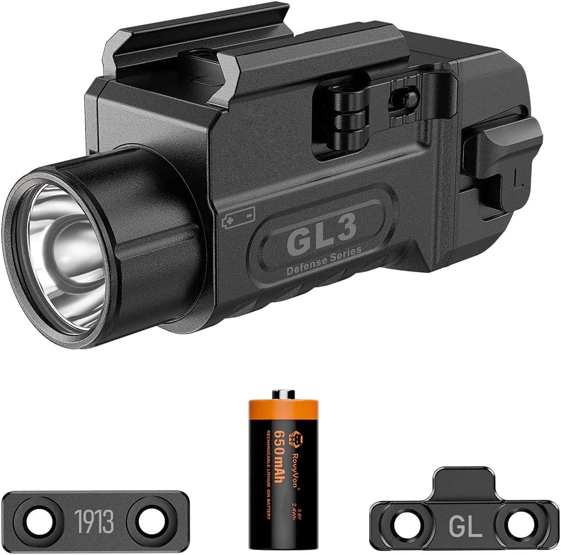 SUNTA 700 Lumens Magnetic USB Rechargeable Compact Weaponlight with Adjustable Rail, High Performance CW LED Tactical Flashlight with Built-in Battery