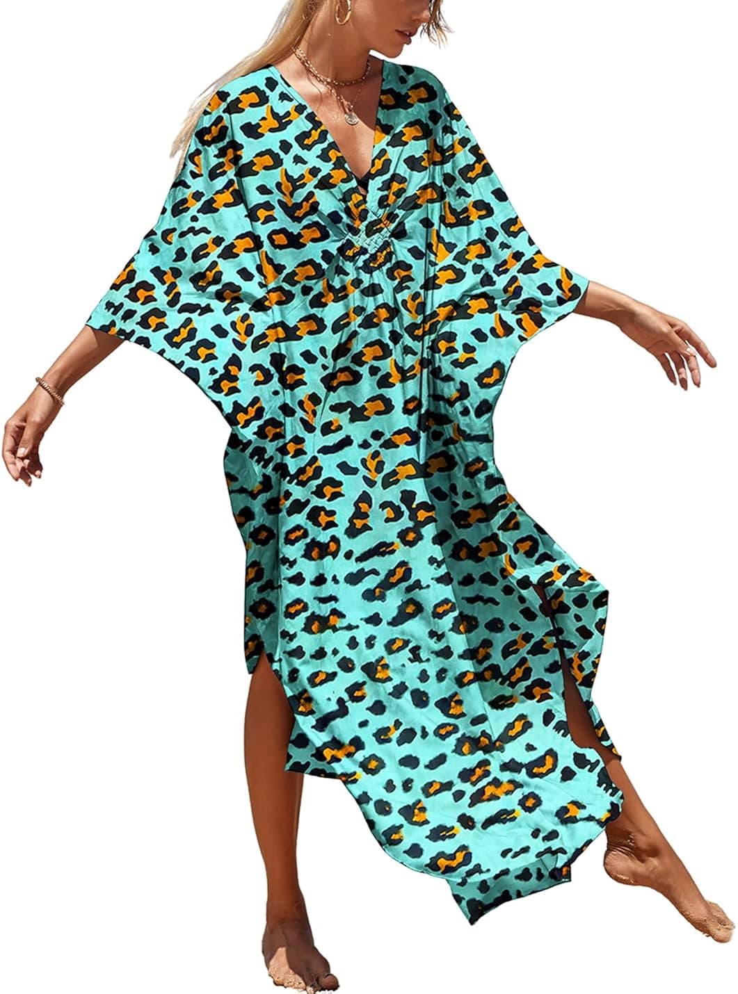AILUNSNIKA Robe Kaftan Bikini Swimsuit Cover Up for Women Casual Long Turkish Beach Dress
