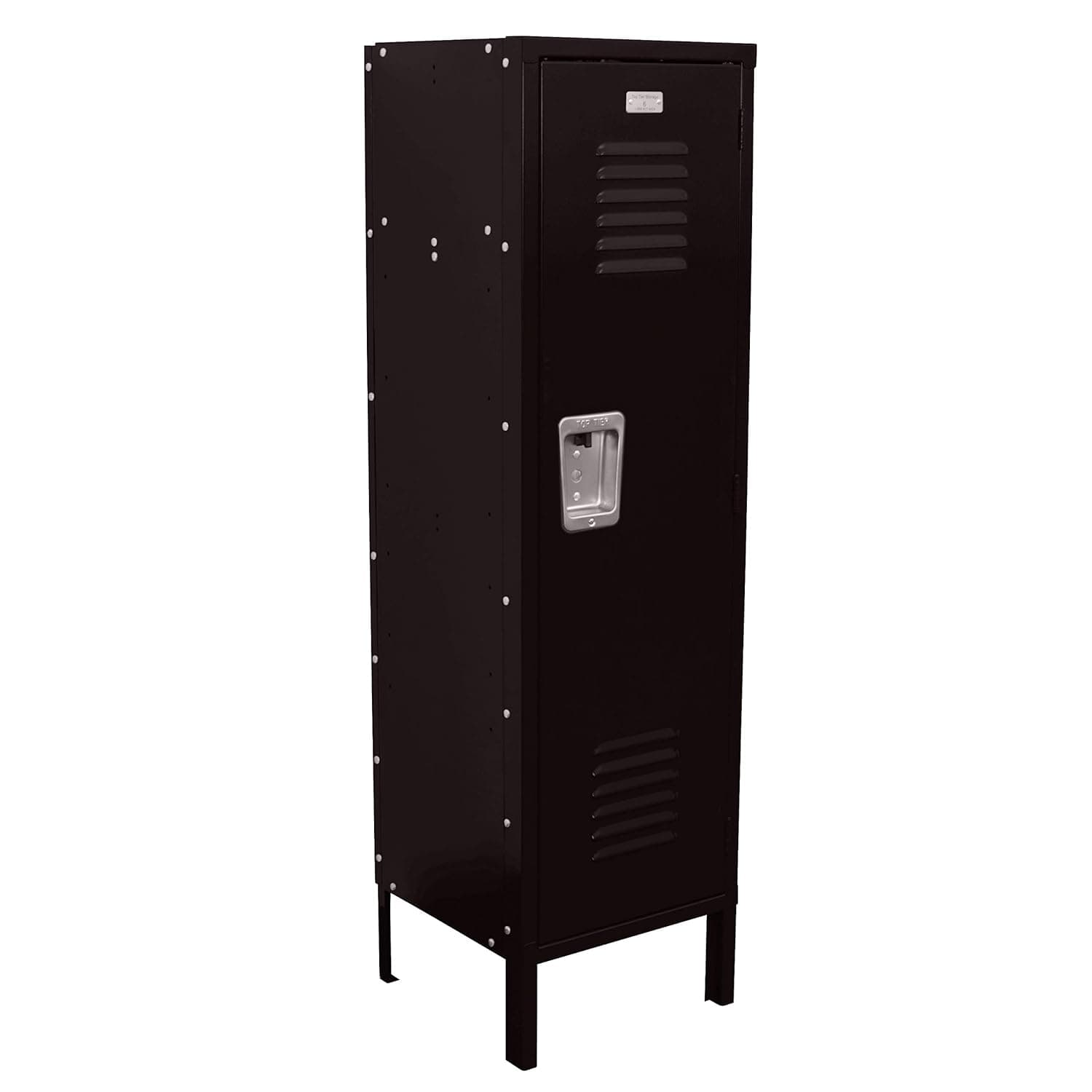 Kids Locker 15"W x 15"D x 54"H Unassembled - 4 Amazing Colors ideal for use in kid's bedrooms, dorm rooms, mudrooms or the garage includes a shelf, and hooks and is easy to assemble (Black)