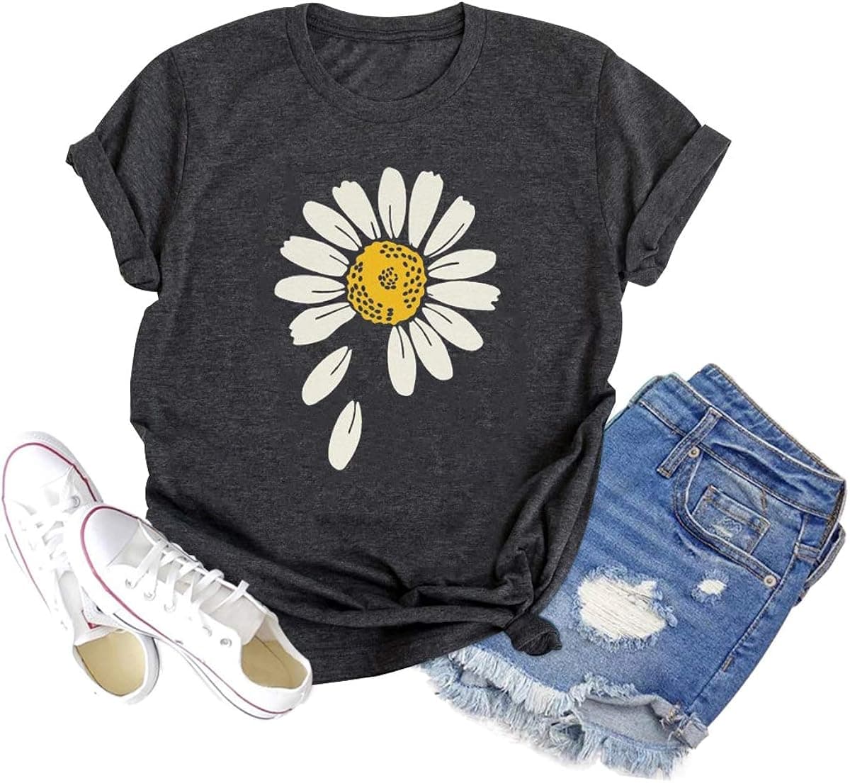 Women Botanical Plant Graphic Shirt Funny Wild Flower Tee Vintage Floral Clothing Short Sleeve Tops