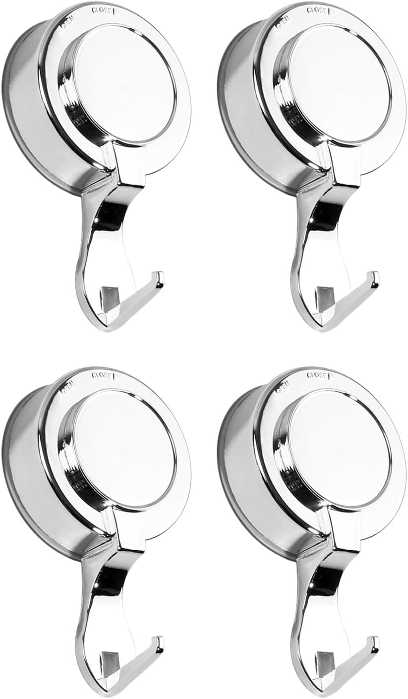 Wall Hook Strong Power Wall Suction Hooks Vacuum Hooks Chrome Finished for Kitchen Bathroom