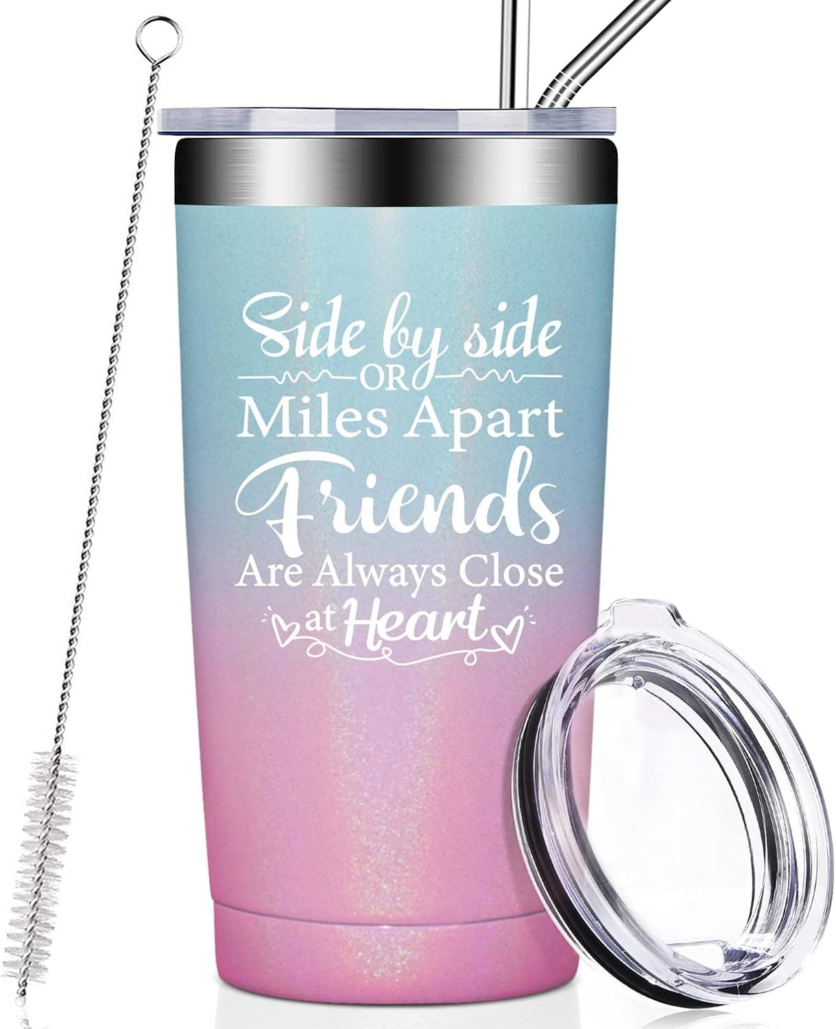 Fufandi Best Friend Gift for Women - Friendship Birthday Gift for Female Friends, Sisters, BFF - 21st 30th 40th 50th 55th 60th 70th 80th Gifts for friends - Tumbler Cup