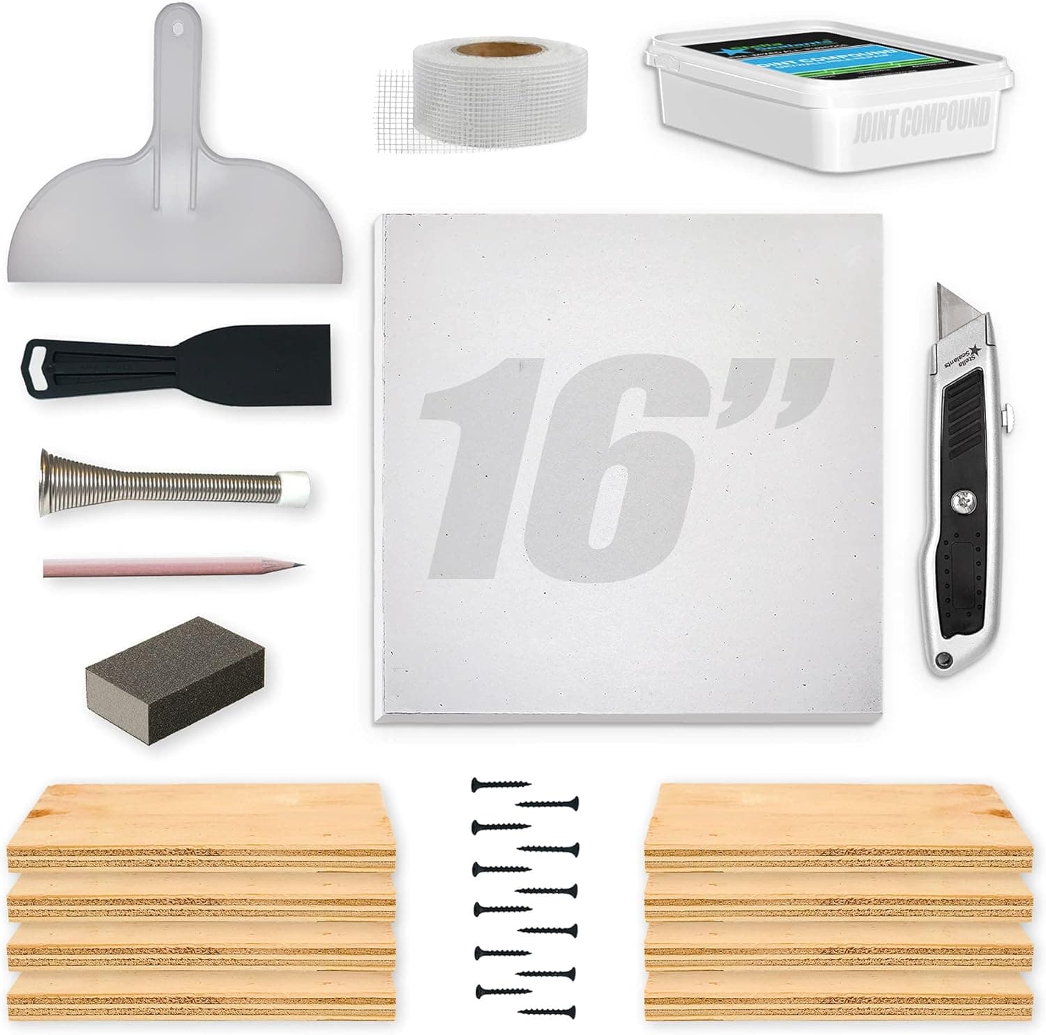 Drywall Repair Kit Pro (16"x16"x1/2") by Stella Sealants