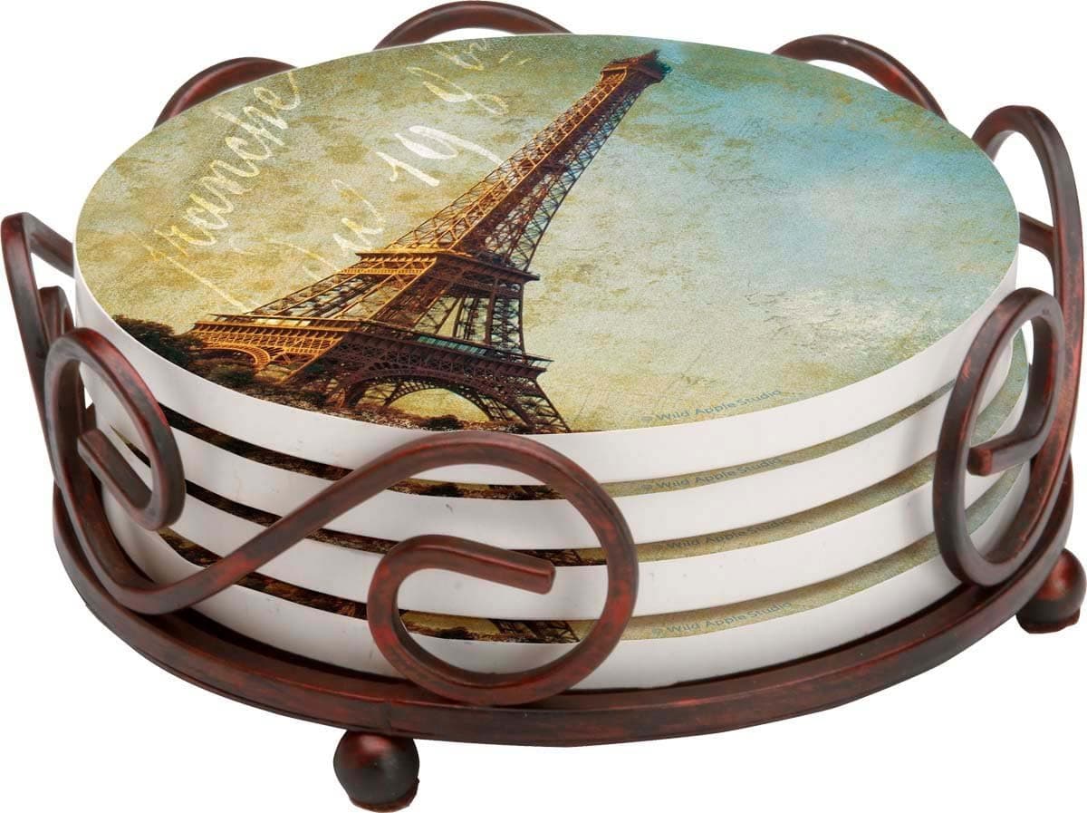 Thirstystone Stoneware Coaster Set, Gift Set, Golden Age of Paris