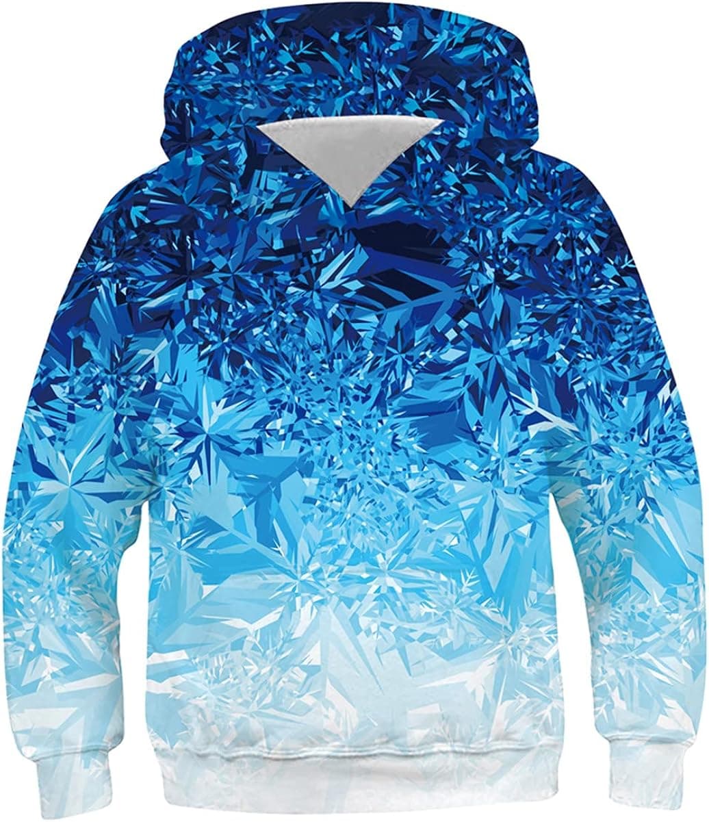 Belovecol Boys Girls 3D Hoodies Casual Printed Pullover Hooded Long Sleeve Sweatshirts with Pocket for 6-16 Years