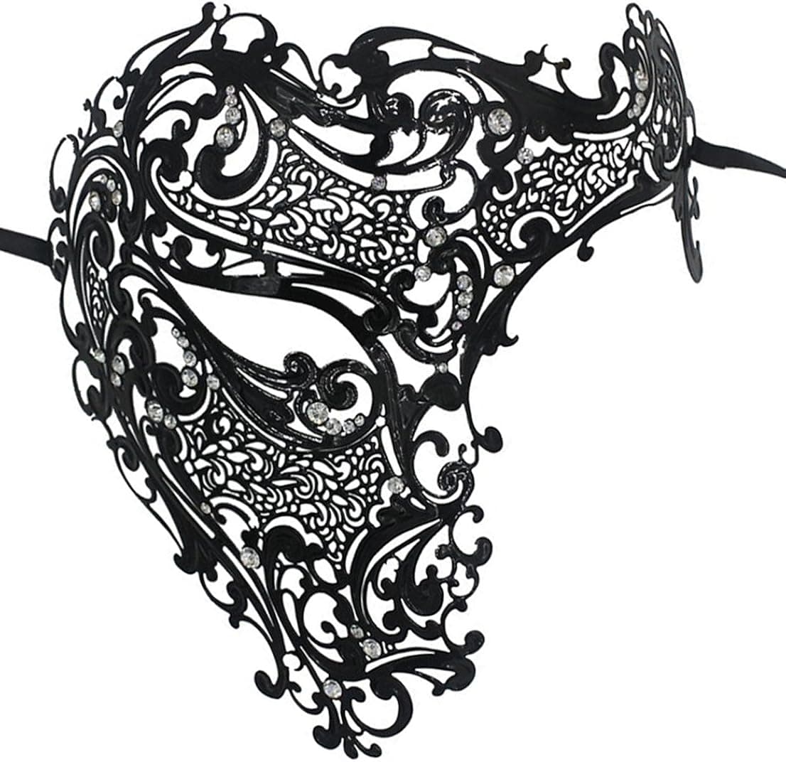 Coddsmz Half Face Mask Lady Masquerade Halloween Mardi Gras Laser Cut Mask