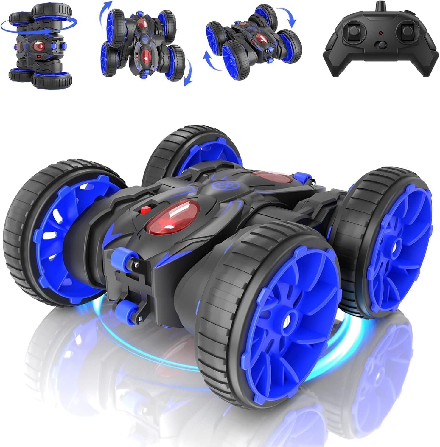 ifollower Remote Control Car,RC Cars Toy All Terrain Off Road 4WD Double Sided Running RC Crawler, 360° Rotation & Flips 2.4GHz RC Stunt Car Birthday Gift for Boys & Girls Aged 4 5 6 7 8 9 10 11 12