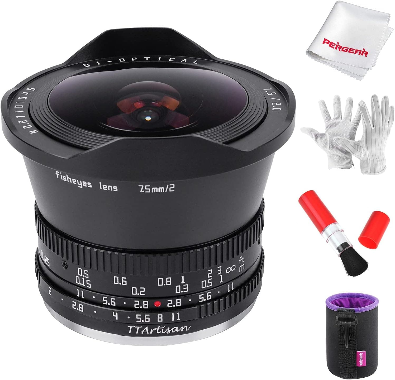 TTartisan 7.5mm F2.0 Wide-Angle View Fisheye Lens, with Creative Lens Cap and ND1000 Filter, Compatible with Nikon Z-Mount Cameras Z6 Z7 Z50 Z6 II, etc
