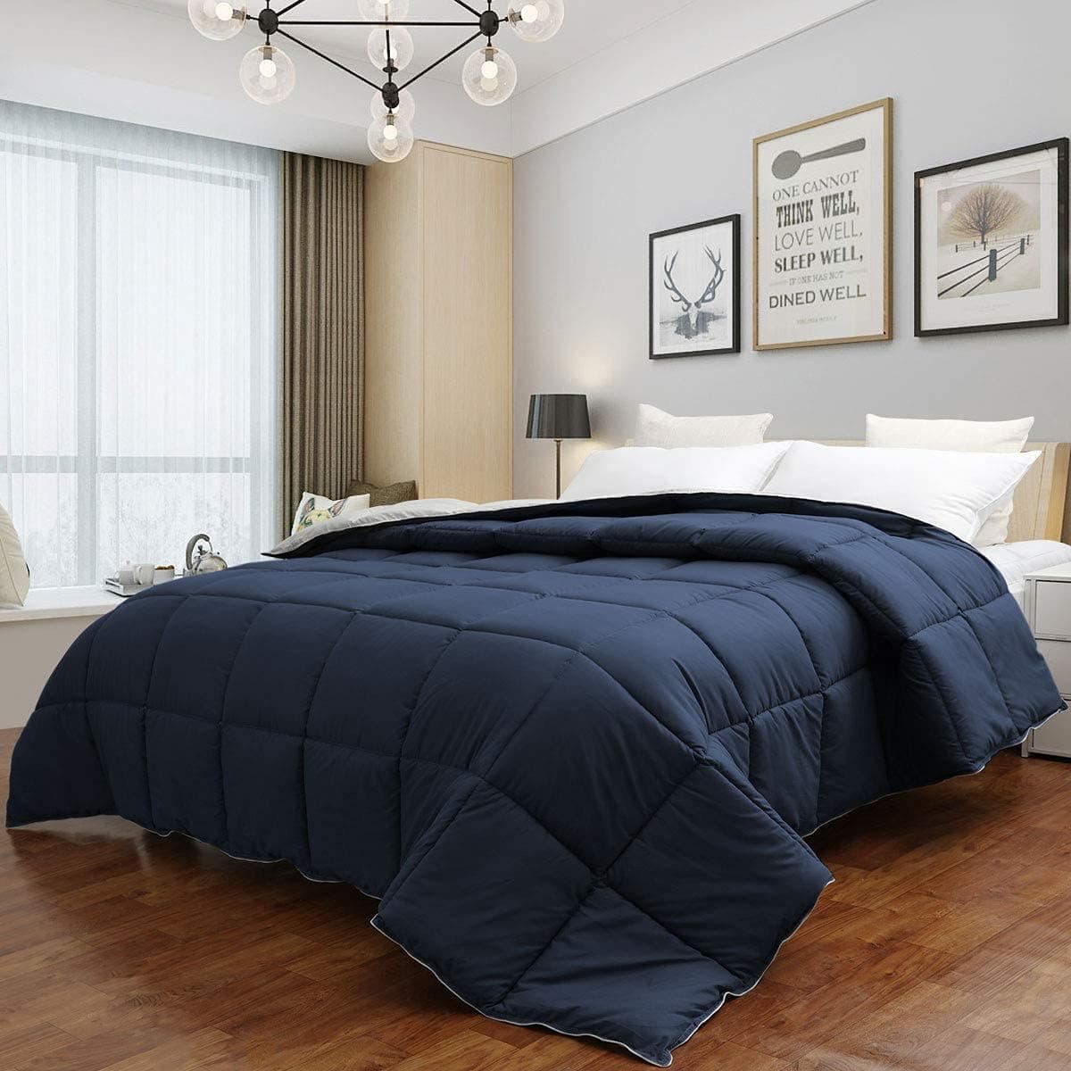 MASVIS Comforter Duvet All-Season Reversible Down Alternative Quilted Comforter