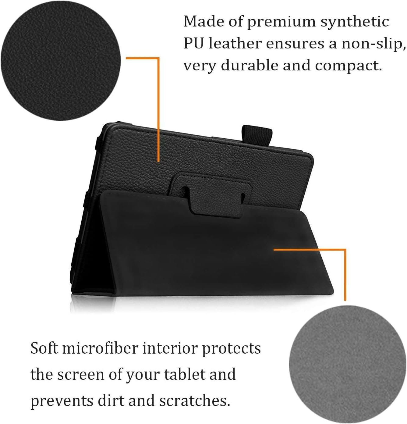 Case for VANKYO MatrixPad S20 Case, TOSCIDO P20 Case PU Leather Protective Case [Family Case for Kids] with Multi-Angle Stand Folio Cover Case for TOSCIDO P20 (Black)