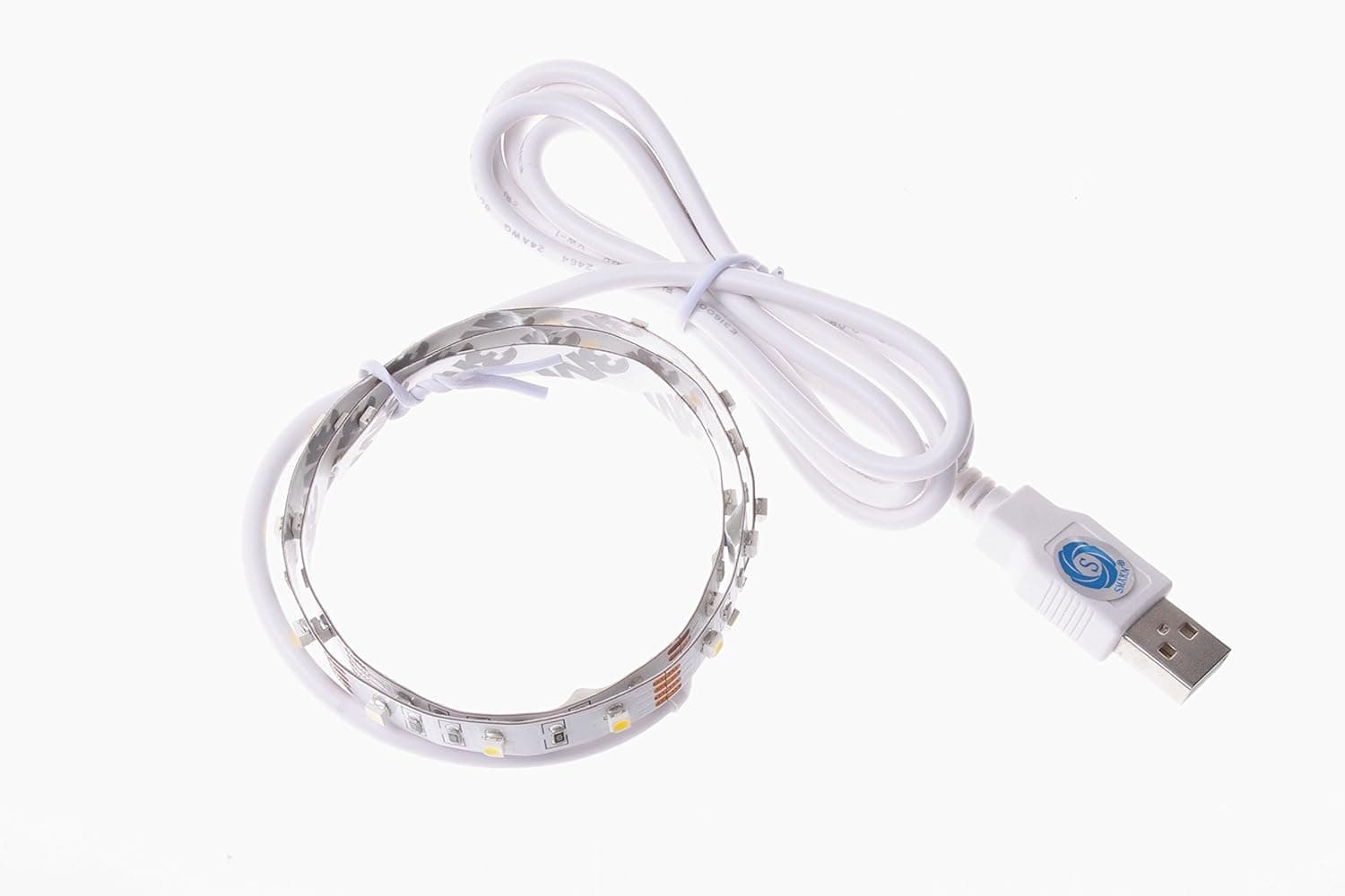 SMAKN Non waterproof Superbright 50cm Warm white SMD Led Strip Light Lamp with USB Cable Port 5V