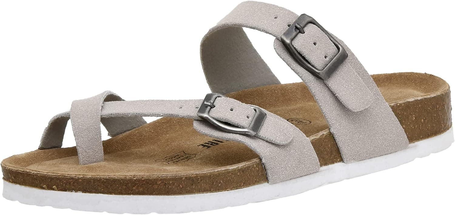 CUSHIONAIRE Women's Luna Cork footbed Sandal with +Comfort
