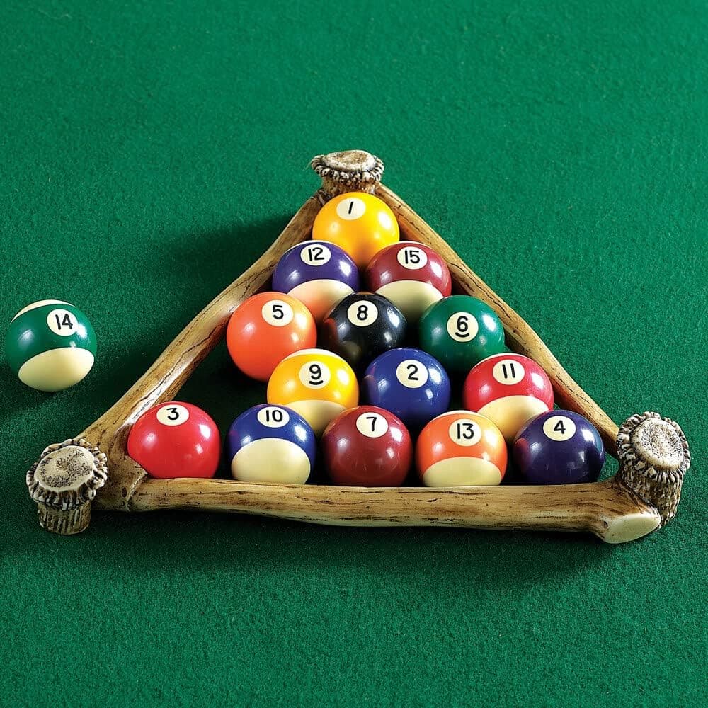 BLACK FOREST DECOR Antler Pool Ball Rack