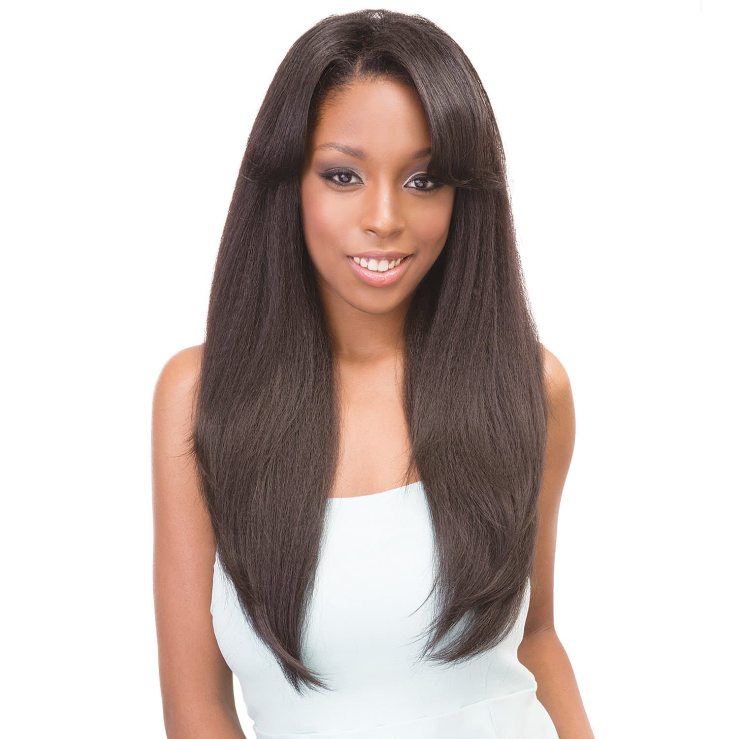 Janet Collection Synthetic Hair Wig Retro Glam&Vibe U Type 1B Straight Wig 22" (1)