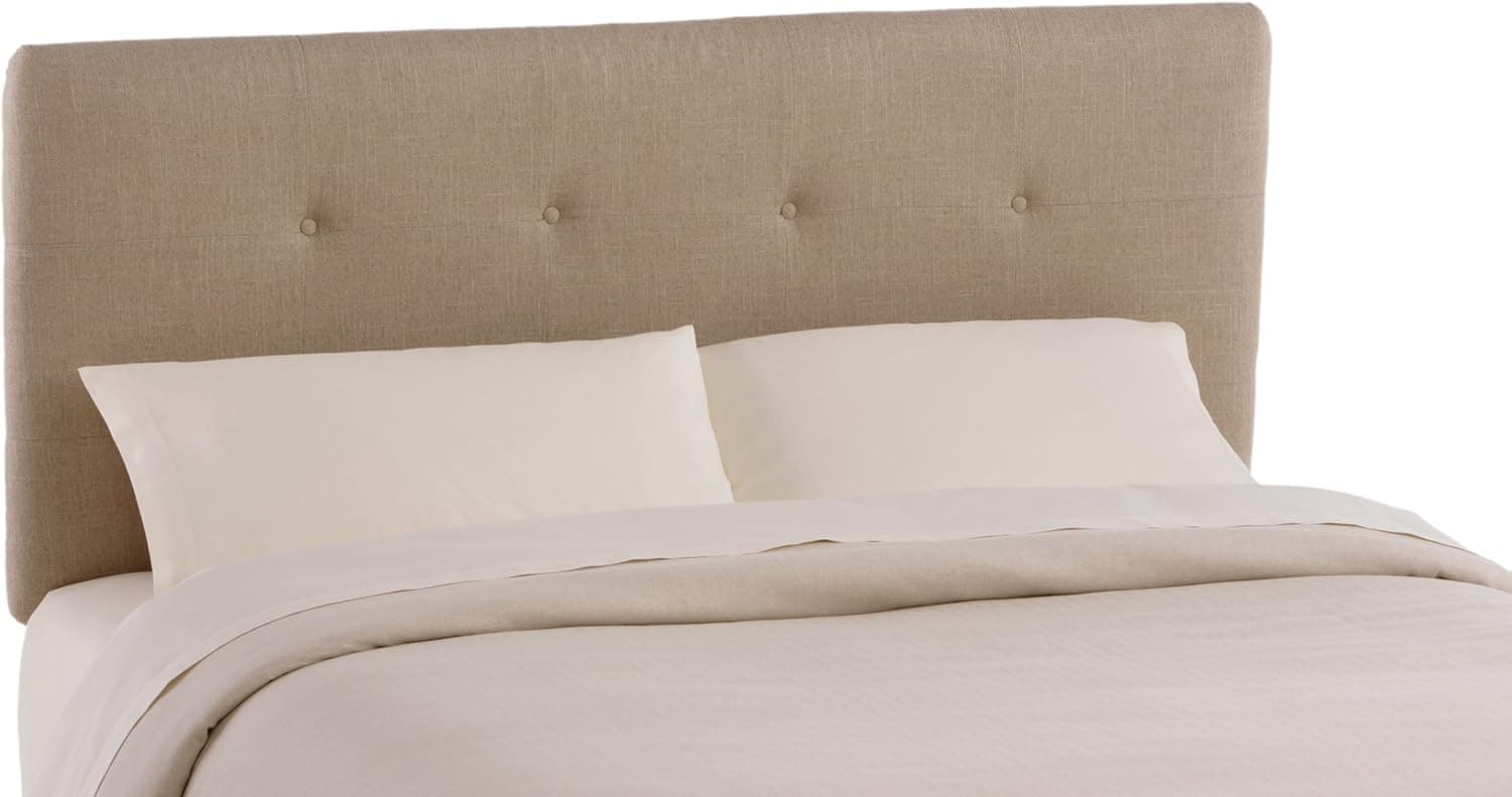 Skyline Furniture Belden Tufted California King Headboard, Linen Sandstone
