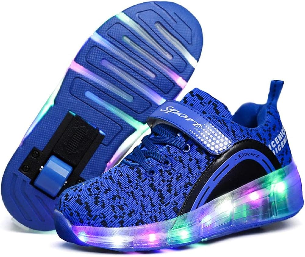 Qneic Roller Shoes Light Up Wheels Shoes