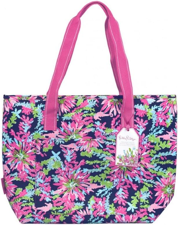 Lilly Pulitzer Insulated Beach Cooler, Trippin' and Sippin' Navy