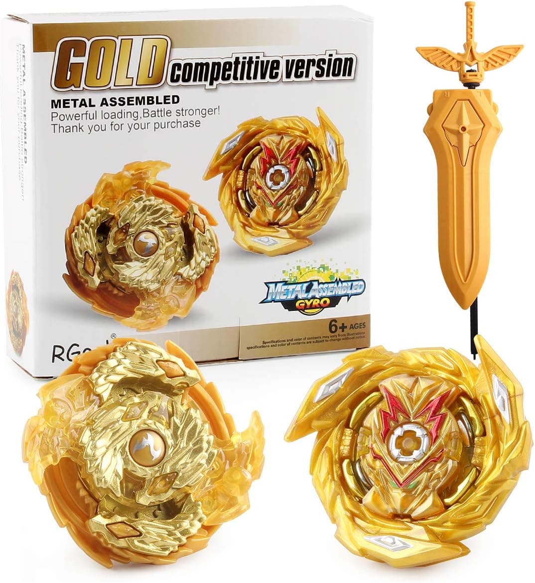 Bey Battle Burst 2 in 1 Metal Fusion Battling Tops with 4D Launcher Grip Battle High Performance Set