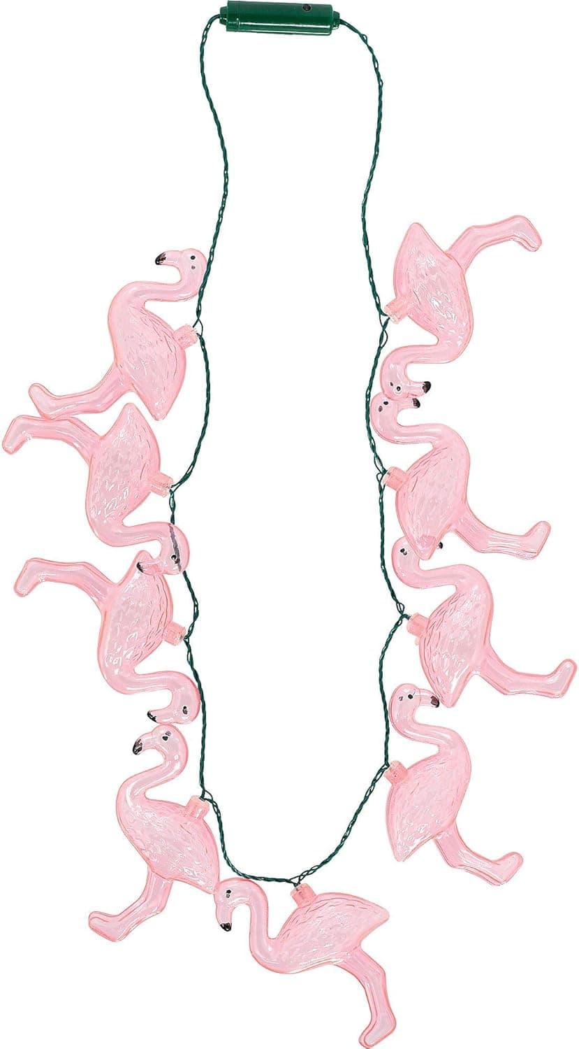 Amscan Adult Light Up Pink Flamingo 1 pc. Necklaces, 36 in, Multicolor