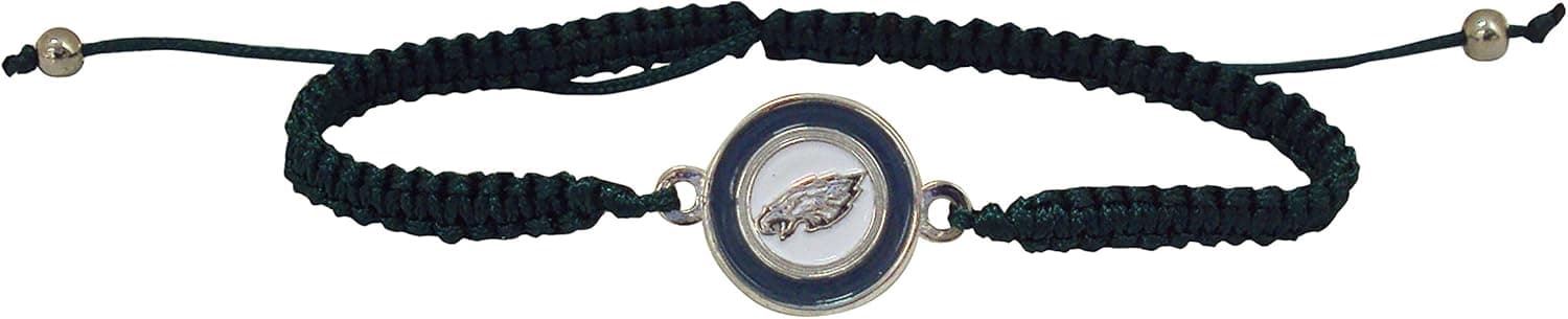 NFL Braided Logo Bracelet | Sports Fan Jewelry Gift | Fashion Jewelry | Birthday & Holiday Gifts for Women and Girls