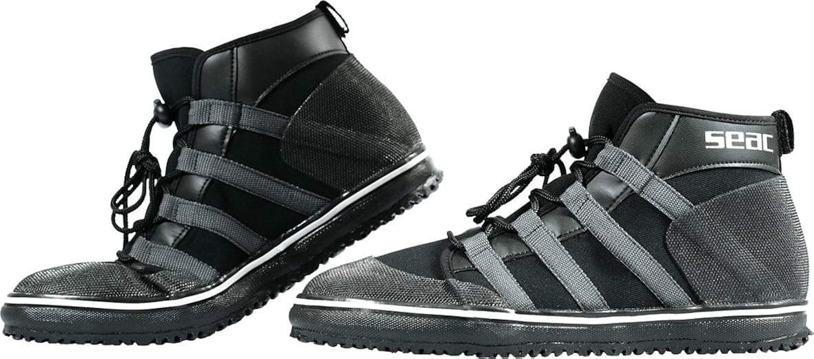 SEAC Rock Boots HD, Rigid Soles with Quick Close Laces for Underwater Diving Suit, 3 mm