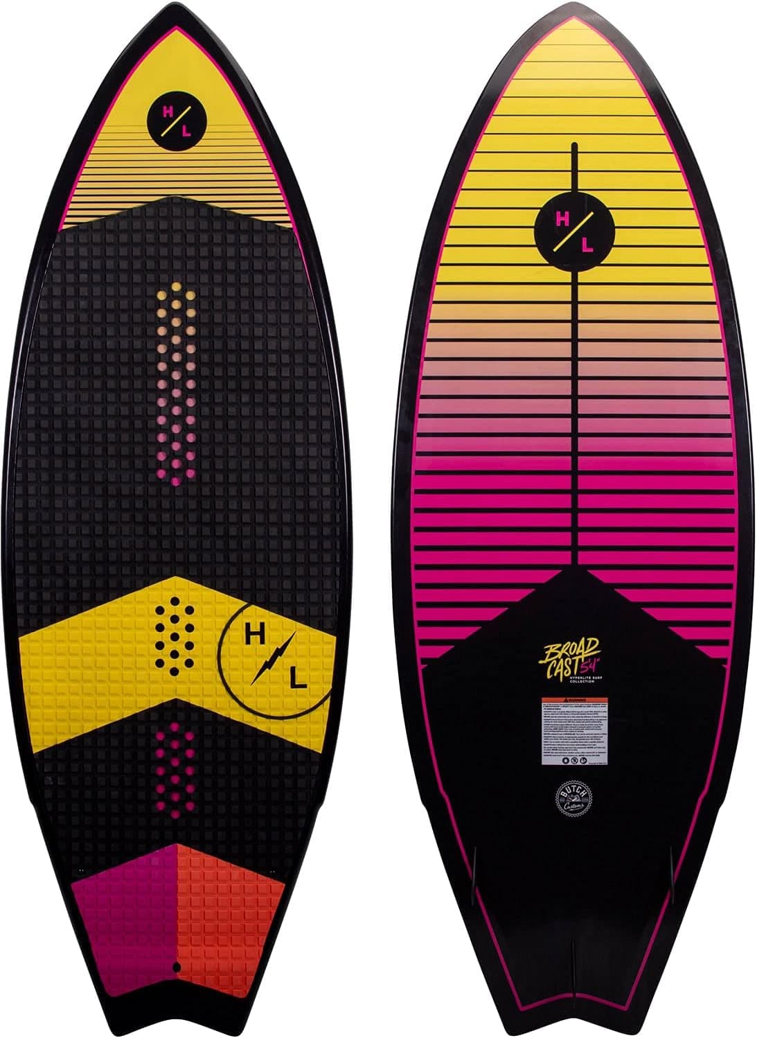 Hyperlite Broadcast LTD Wakesurfer Black/Yellow 5ft 4in