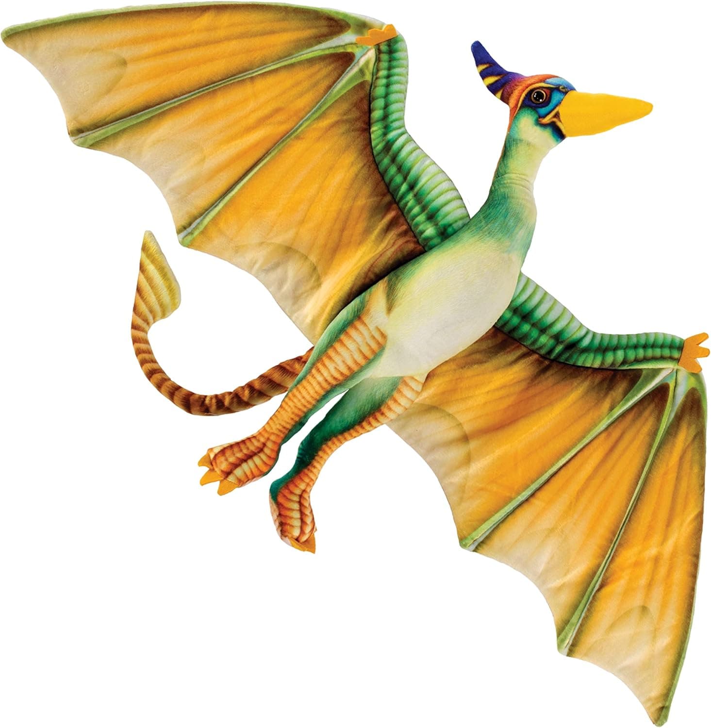 Real Planet Dinosaur Plush Toy - Realistic Stuffed Animal Gift for Kids All Ages, Big Jurassic Pterodactyl, Christmas Birthday Gifts (Green Pterodactyl, 19")