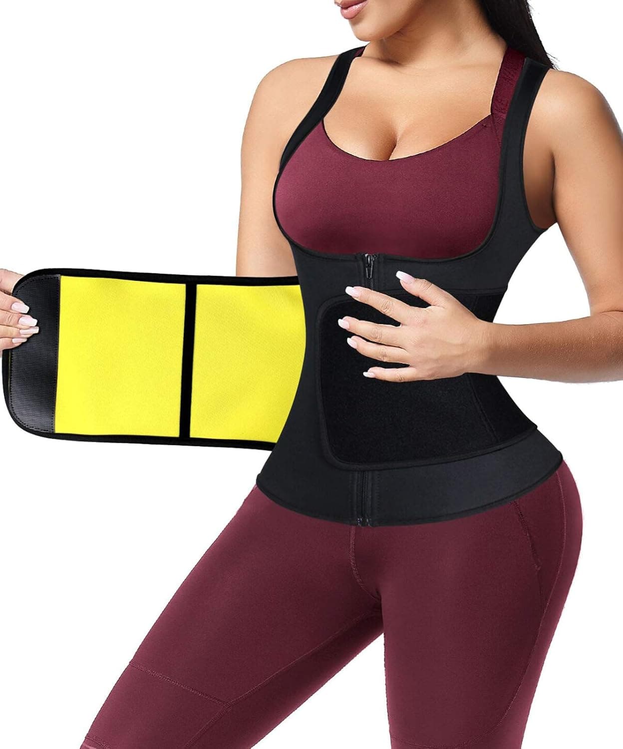 LAZAWG Sweat Vest for Women Waist Trainer Sauna Trimmer Belt Training Cincher Corsets Slimming Body Shaper Slimmer