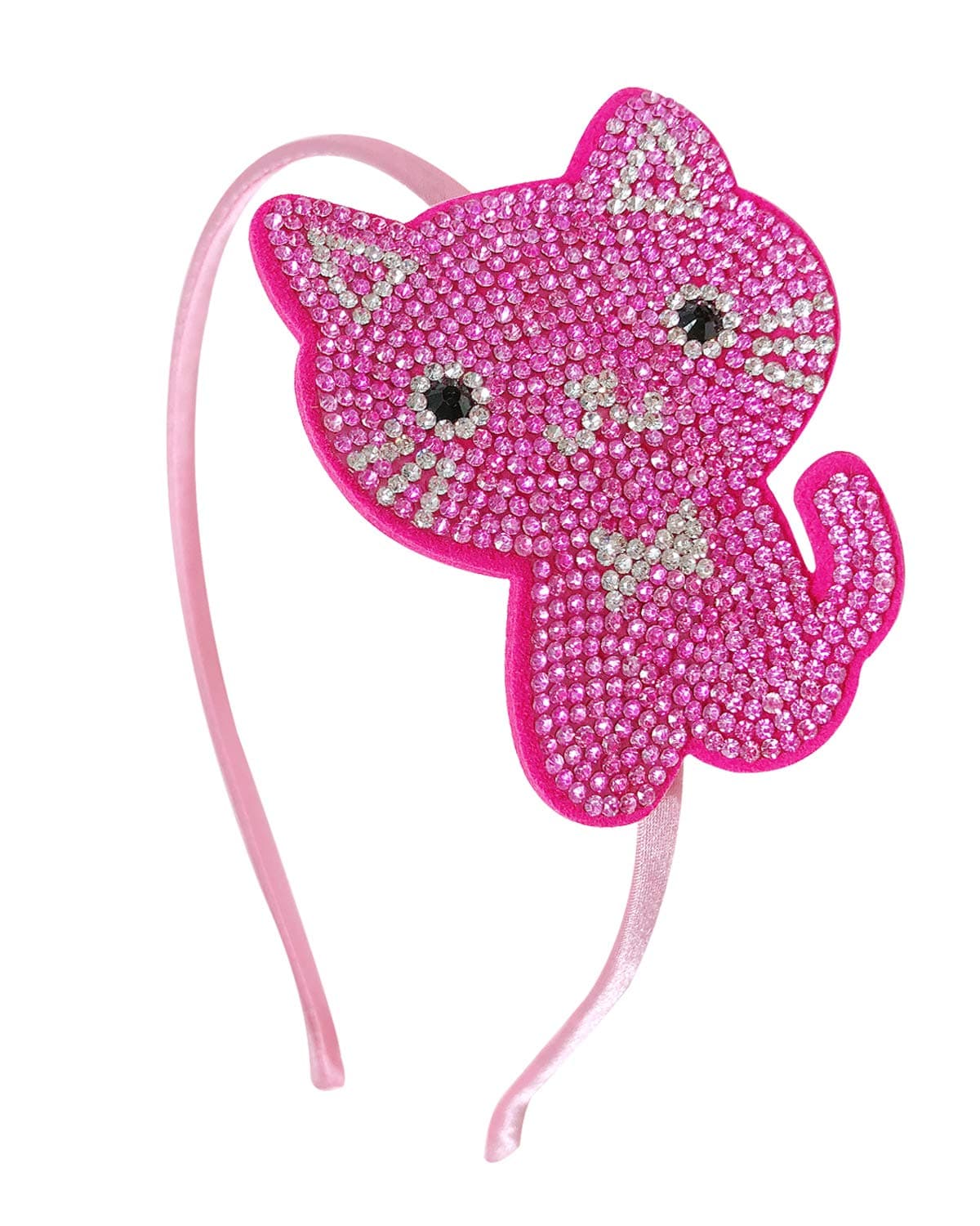 Bowbear Girls Womens Crystal Party Headband, Pink Cat
