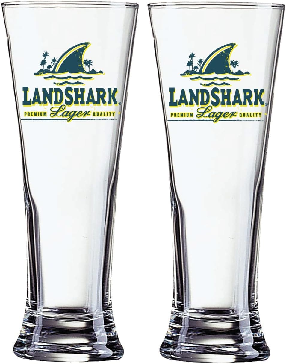 Landshark Lager 2-Pack Pilsner Glass, 16oz