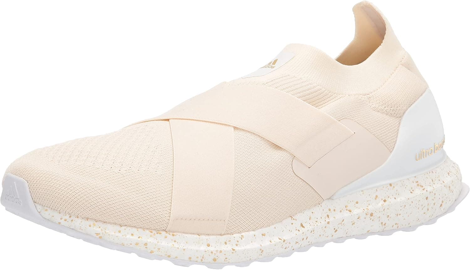 adidas Women's Ultraboost 5.0 DNA Running Shoe, Wonder White/Gold Metallic/White, 11