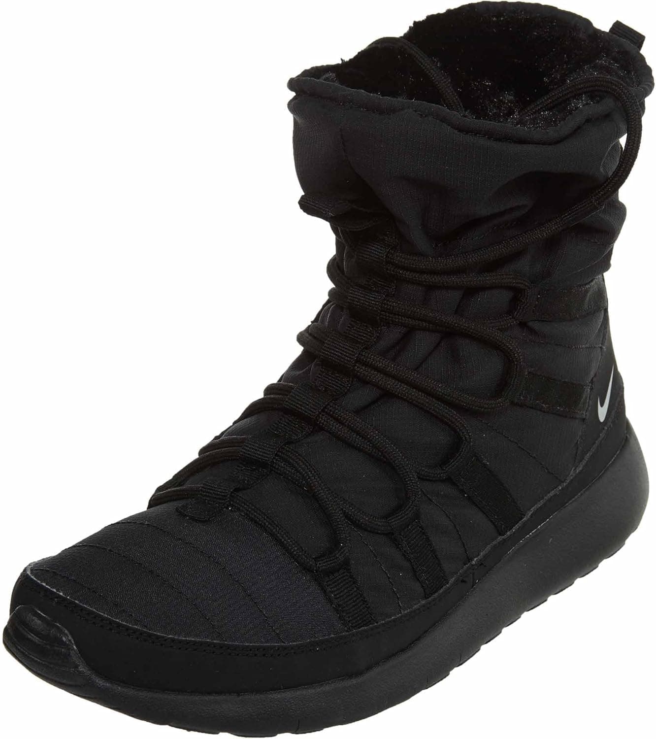 Nike Roshe One Hi (GS) Big Kids' Sneakerboot Black/Metallic Silver 807758-001